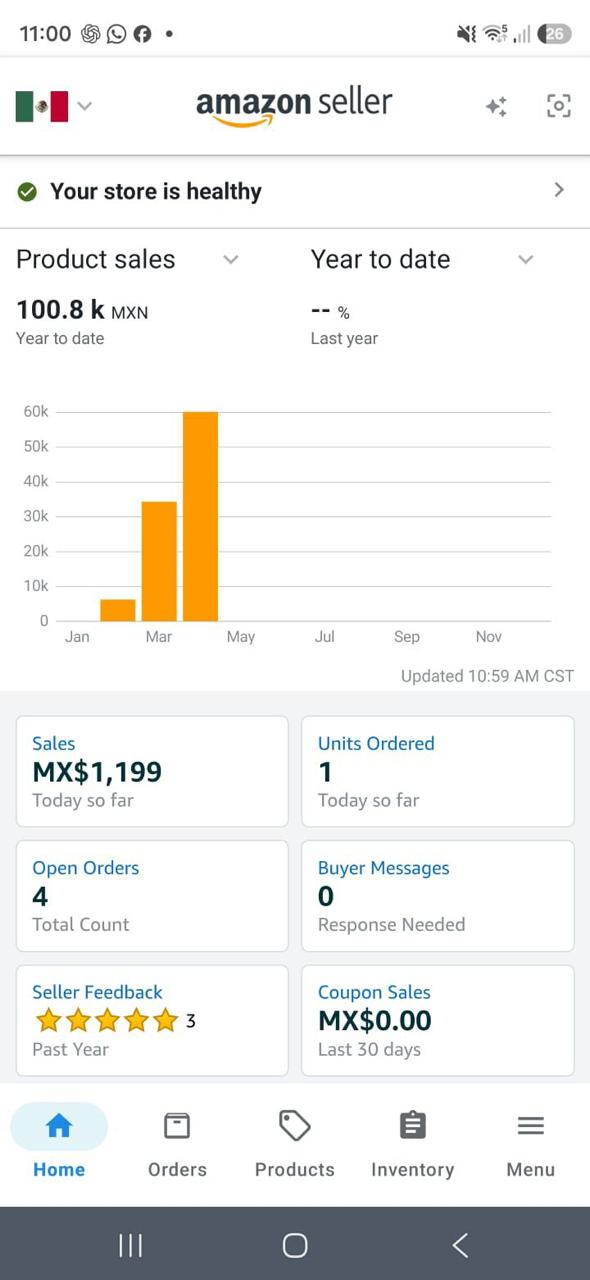 Captura de venta de alumno: $100.8K MXN en lo que va del año