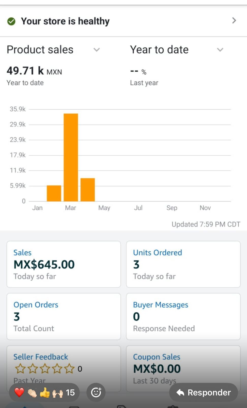 Captura de venta de alumno: $49.7K MXN en pocos meses