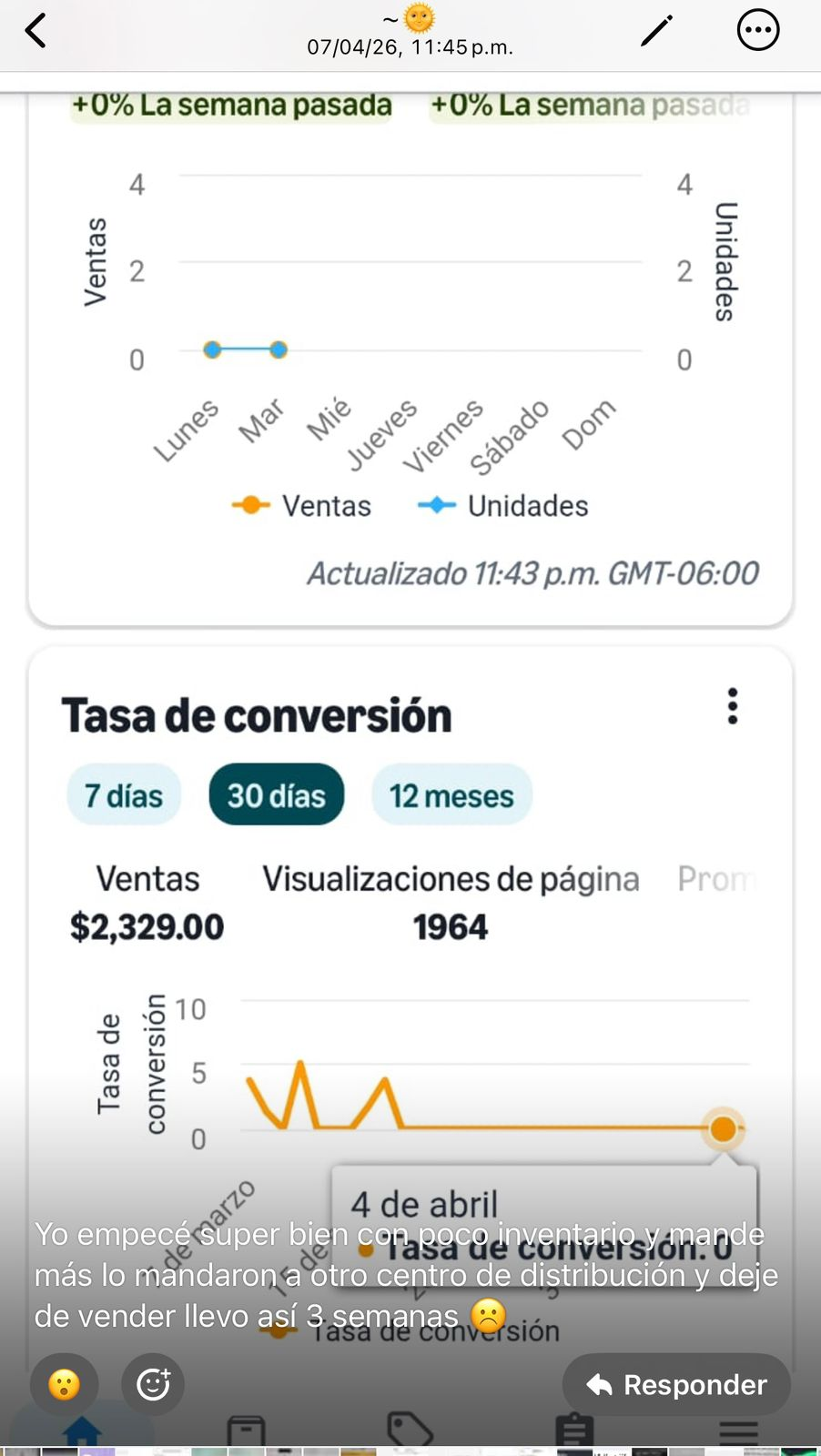 Captura de venta de alumno: $2,329 MXN en 30 días